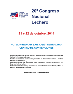 20º Congreso Nacional Lechero - Cámara Nacional de Productores