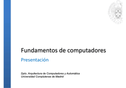 Presentación de la asignatura - Arquitectura de Computadores y