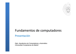 Presentación de la asignatura - Facultad de Informática