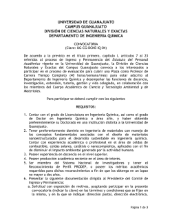 convocatoria - Universidad de Guanajuato