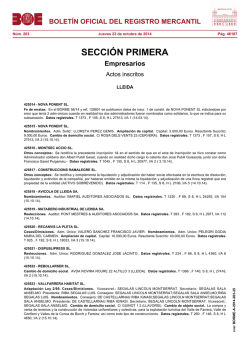 Actos de LLEIDA del BORME núm. 203 de 2014 - BOE.es