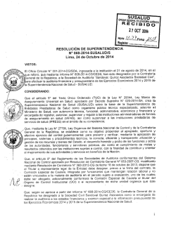 ll&pound;I : - Superintendencia Nacional de Salud