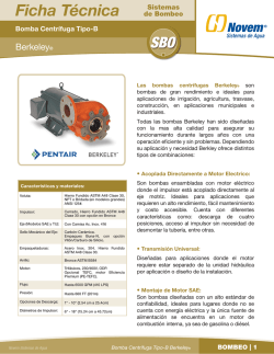 Bomba Centrífuga Tipo-B Ficha Técnica - Novem