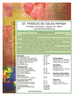 October 19, 201 - St. Francis de Sales Parish