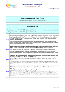 Low temperature Fuel Cells Session BT-P - Iberconappice 2014