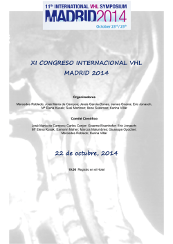 programa - Alianza Española de Familias de von Hippel-Lindau
