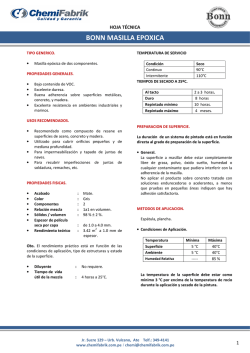 Hoja T&eacute;cnica