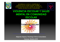 Violencia Escolar y Salud Mental