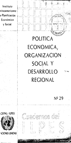 politica economica, organizacion social y desarrollo - regional