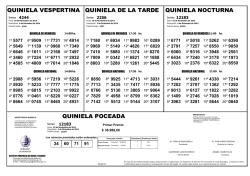 Extracto de Quinielas - Gobierno de Mendoza