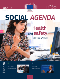 Social Agenda 38 - Health and Safety 2014-2020 - European