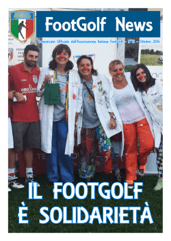FootGolf News n°12, Ott 2014 - Associazione Italiana FootGolf