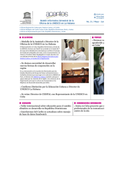 Boletín informativo bimestral de la Oficina de la UNESCO en La