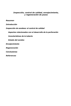 Inspecci&oacute;n, control de calidad,envejecimiento y regeneraci&oacute;n de