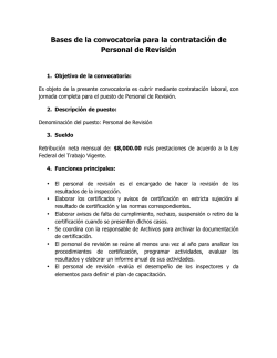 Bases de la convocatoria para la contratación de - Certimex