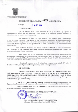 RA-839-2014-MPCH-A - Municipalidad Provincial de Chiclayo