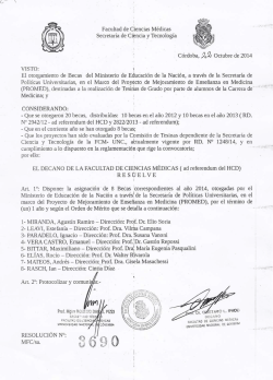 becas promed 2014 otorgadas por rd 3690/14 - Secretaría de