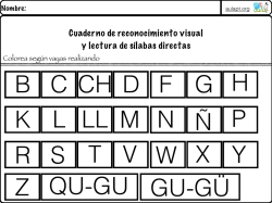 reconocimiento s&iacute;labas directas - Aula PT
