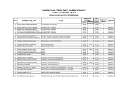 CONVOCATORIA PÚBLICA CAS Nº 003-2014-SEDENA/CS FECHA