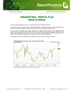 ARGENTINA: RENTA FIJA - Banco Provincia