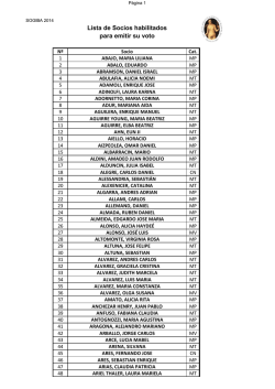 Socios habilitados para emitir voto. - sogiba