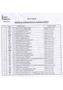 Horario - IES Lancia