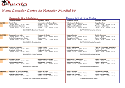 26/09/2014 menus del 29 septiembre al 3 octubre y del 6 al 10 de