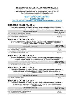 proceso cas n° 124-2014 proceso cas n° 125-2014 proceso cas n
