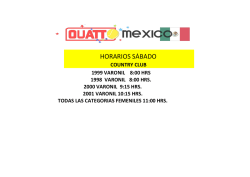 HORARIOS S&Aacute;BADO - ouattmexico