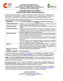 concurso publico n° ci-286/2014 contratación consultores individuales