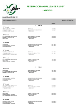FEDERACION ANDALUZA DE RUGBY 2014/2015