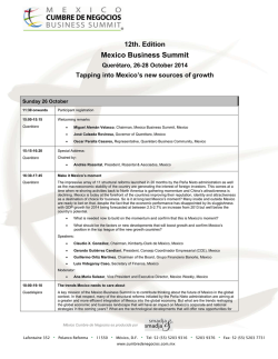 Mexico Business Summit - México Cumbre de Negocios