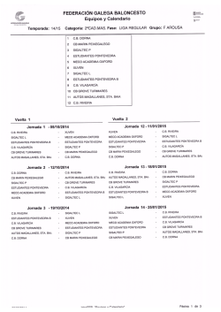 Equipos y Calendario - cb riveira