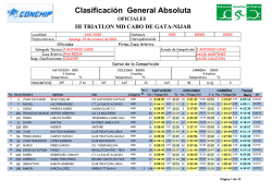 Clasificación General Absoluta - Conchip