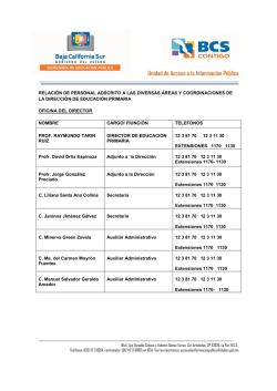 Direcci&oacute;n de Primarias - Sep,BCS