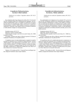 Notificaci&oacute; de resoluci&oacute;. Expedient n&uacute;mero DU 91/13.