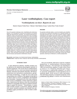 Laser vestibuloplasty. Case report - edigraphic.com
