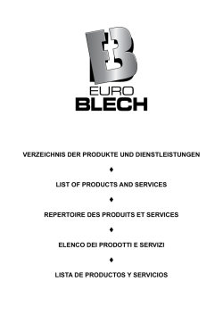 Lista de productos y servicios - EuroBLECH 2014