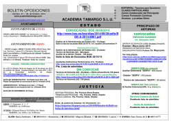 Bolet&iacute;n Oposiciones - Academia Tamargo SL