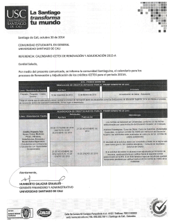 calendario icetex de renovación y adjudicación 2015a - USC