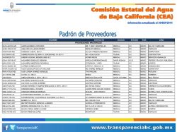 Proveedores - Gobierno del Estado de Baja California