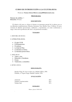 CURSO DE LA LENGUA RUSA IV