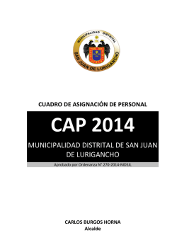 Cuadro de Asignación de Personal 2014 - Municipalidad de San