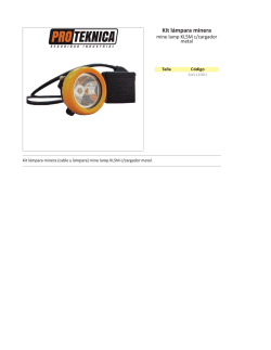 Kit lampara minera (cable y lampara) mine lamp KL5M con cargador