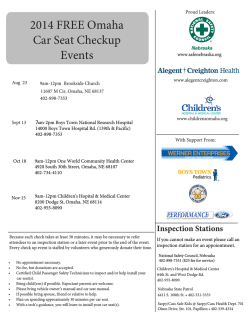 2014 FREE Omaha Car Seat Checkup Events - Childrens Hospital