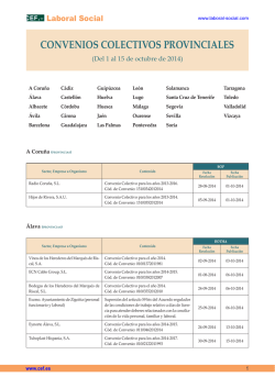 CONVENIOS COLECTIVOS PROVINCIALES - Laboral Social