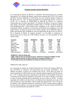 BOLSA ELECTRONICA DE VALORES DEL URUGUAY S.A - Bevsa