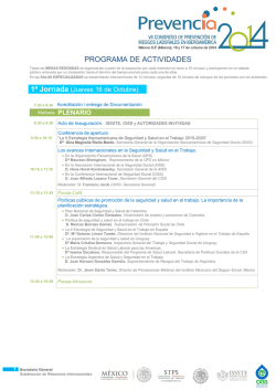 PROGRAMA DE ACTIVIDADES - Organización Iberoamericana de