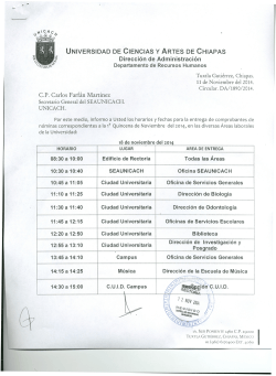 Calendario de Entrega de Recibos de Nomina