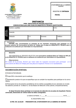 INSTANCIA - La Cabrera